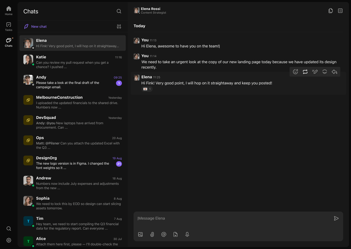 Convoe desktop workspace